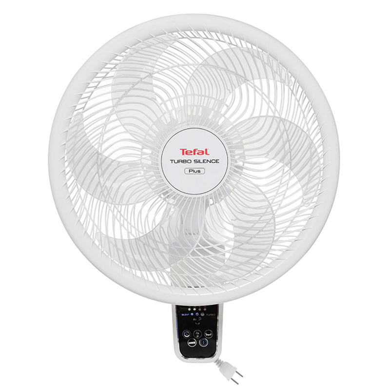 Quạt treo tường có điều khiển từ xa Tefal Turbo Silence VH677990 - Trắng