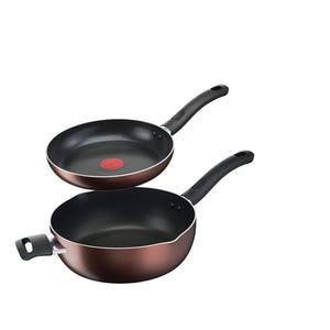 [4200007956] Bộ 2 Chảo chiên, Chảo chiên sâu lòng Tefal Day by Day 24-28cm