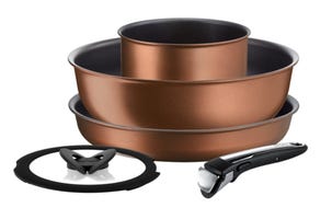 [2100111668] Bộ nồi chảo cán rời 5 món Tefal Ingenio Resource L6759522 - Chảo 26cm, chảo xào 26cm, nồi và nắp 16cm, cán rời